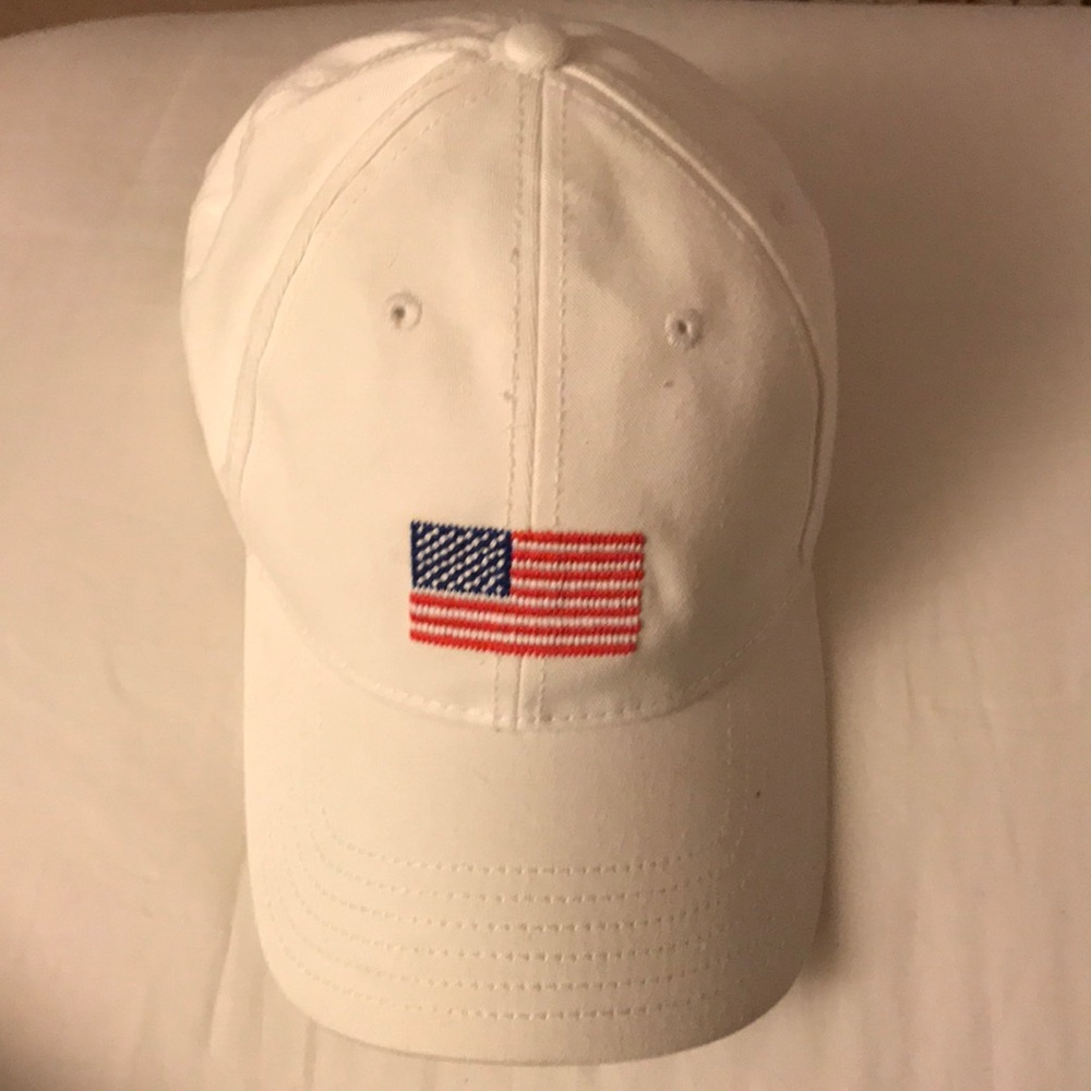 Needlepoint American flag hat